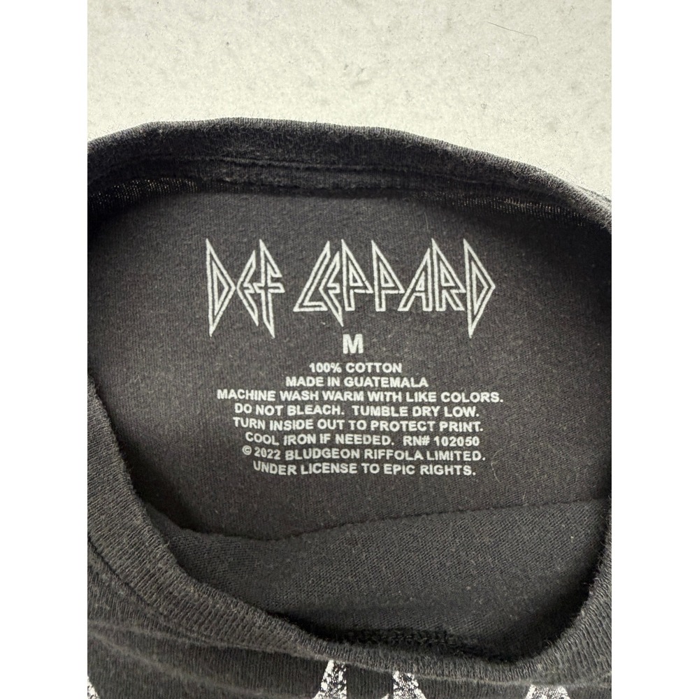 Def Leppard Graphic Band 100% Cotton T-Shirt Black Rock Leopard Tee M - Picture 3 of 7